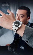 Mark Fairwhale 5037 Watches for Men Quartz Watches Waterproof Luminous Pointers Luxury Wristwatches Business Chronograph Watch